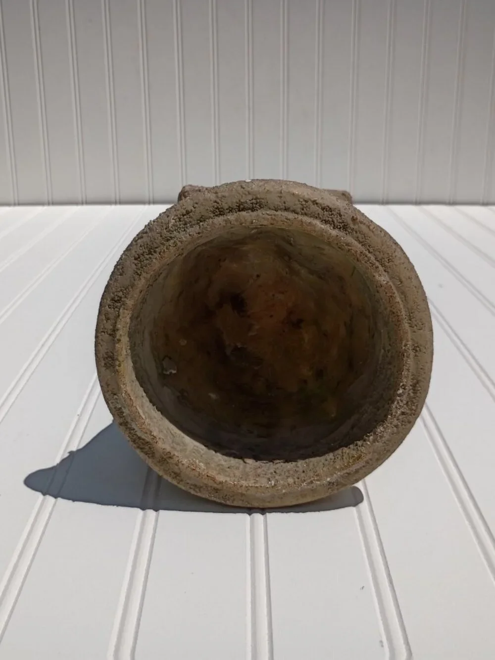 Vintage Style Decorative Urn Vase 8-inch Lightweight Resin Cement Look Old World